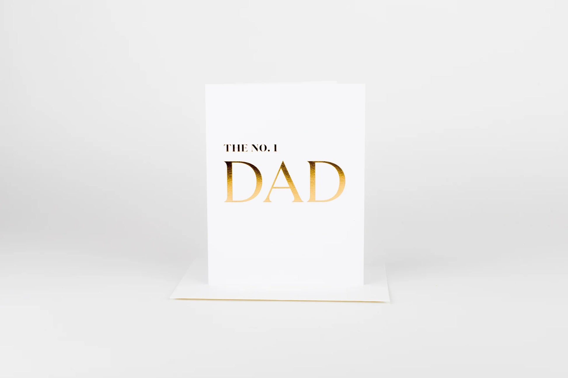 Greeting card with 'The No. 1 Dad' text on a white background
