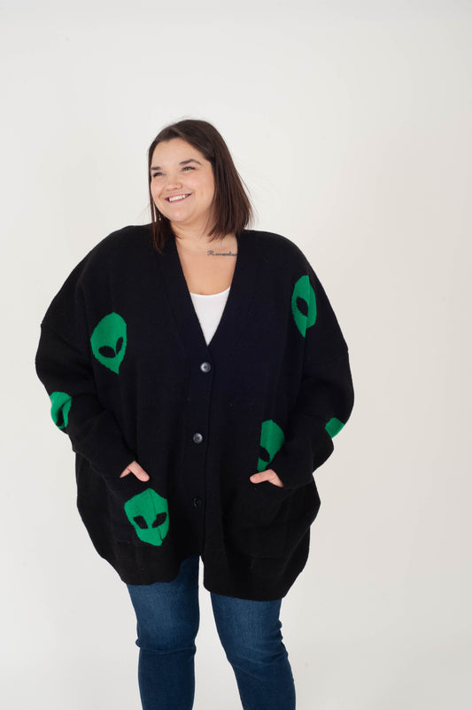 Curvy Alien Cardigan