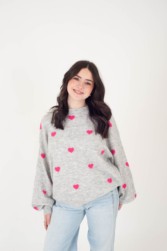 Justina Heart Sweater