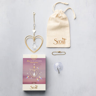 a detailed photo of everything included in the mini sun catcher box