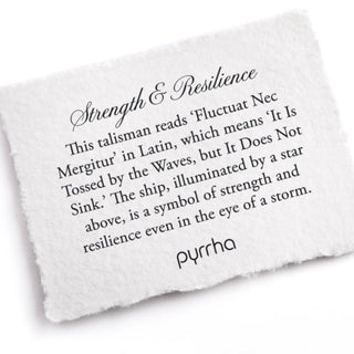 an information card about a Pyrrha Necklace
