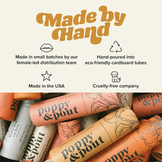 A collection of poppy & pout lip balms. 