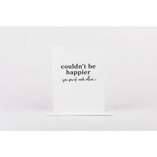 a greeting card that says couldn't be happier you found each other