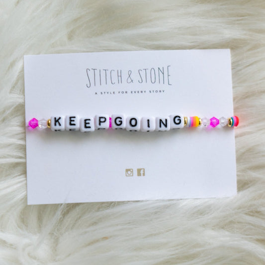 Stitch "Keep Going" Bracelet