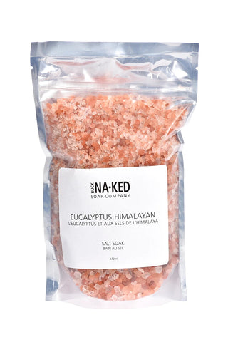 Package of pink Himalayan salt with 'NA-KED' label on a white background