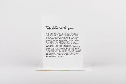 Letter To You Card