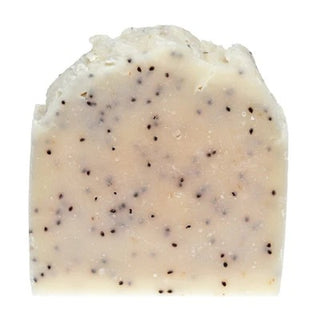 Bar of soap with 'Buck Naked Soap Company' label on a white background